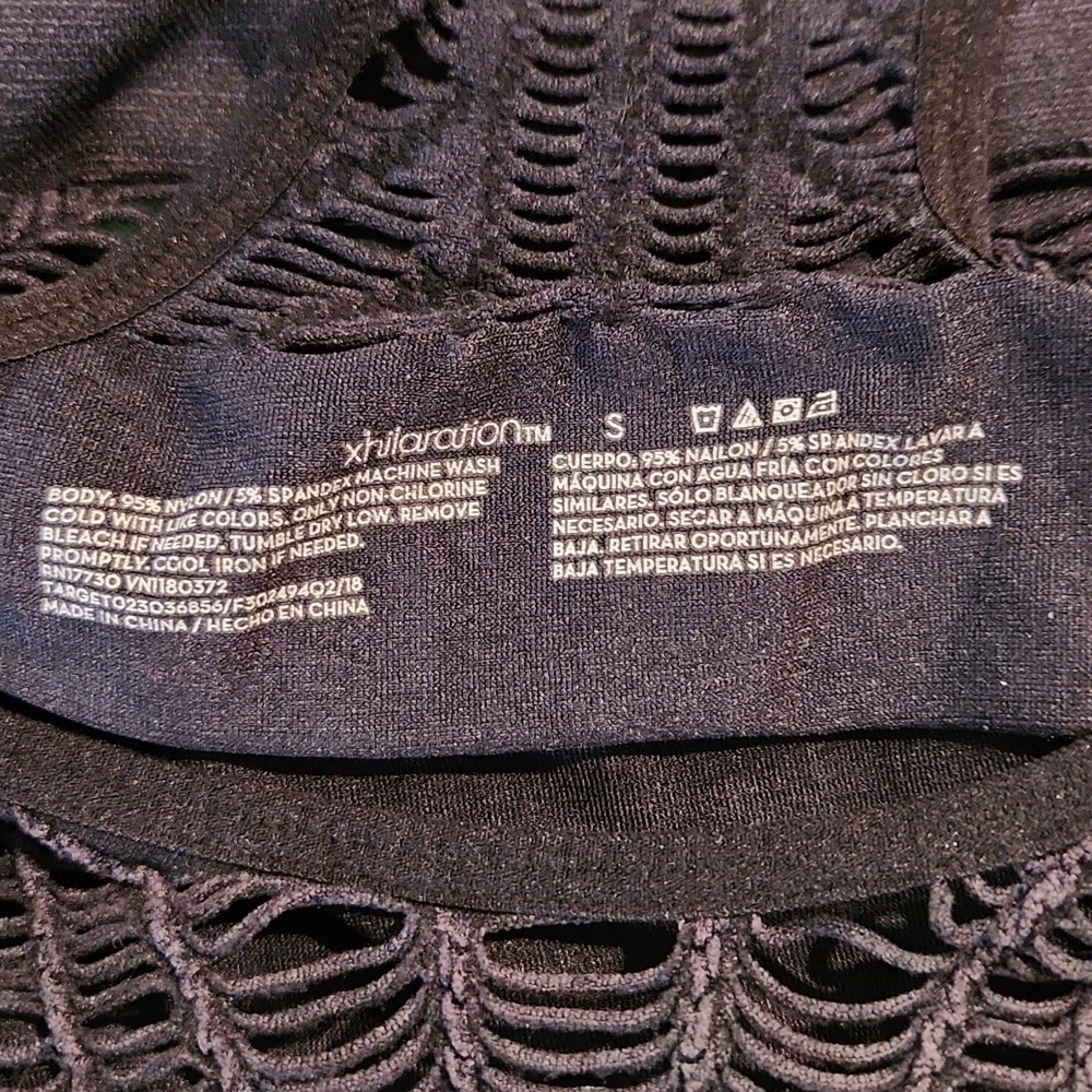Xhilaration Cut Out Razor Back Spots Bra - Picture 4 of 4